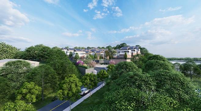 수지 성복 월드메르디앙 샬레 더 블룸 조감도 [사진= 대현개발]