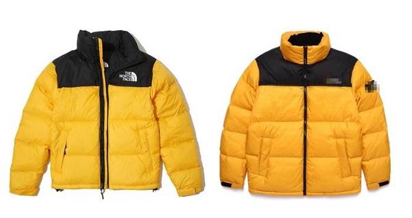 노스페이스의 눕시 재킷(왼쪽)과 A 업체의 시그니처 재킷./각 브랜드