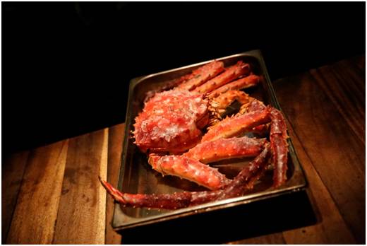 행사 당일에 사용된 노르웨이산 레드 킹크랩