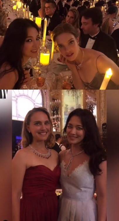 ▲ 송혜교가 모나코 행사에 참석, 나탈리 포트만과 나탈리아 보디아노바 등 해외 스타와 함께 즐거운 시간을 보냈다. 출처lW코리아 SNS