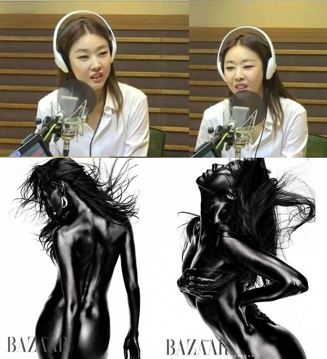 ▲ 한혜진이 누드 화보 비하인드를 공개했다. MBC FM4U '정오의 희망곡 김신영입니다' 보이는 라디오 캡처, 제공l하퍼스바자
