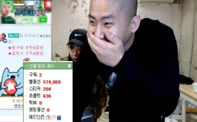군 입대를 앞두고 마지막 아프리카TV 방송중인 BJ철구