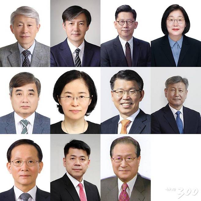 (왼쪽 위부터) 최기영 과학기술정보통신부 장관 후보자, 조국 법무부 장관 후보자, 김현수 농림축산식품부 장관 후보자, 이정옥 여성가족부 장관 후보자, 박삼득 국가보훈처 처장 후보자, 은성수 금융위원회 위원장 후보자, 조성욱 공정거래위원회 위원장, 한상혁 방송통신위원회 위원장 후보자, 이수혁 주미합중국대사관 특명전권대사 내정자, 김준형 국립외교원 원장 내정자, 정세현 민주평화통일자문회의 수석부의장 내정자/사진= 청와대 제공, 한지연 머니투데이 기자