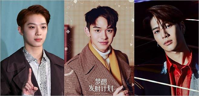 워너원 출신 라이관린, WayV 루카스, 갓세븐 잭슨. (사진=자료사진, 각 소속사 제공)