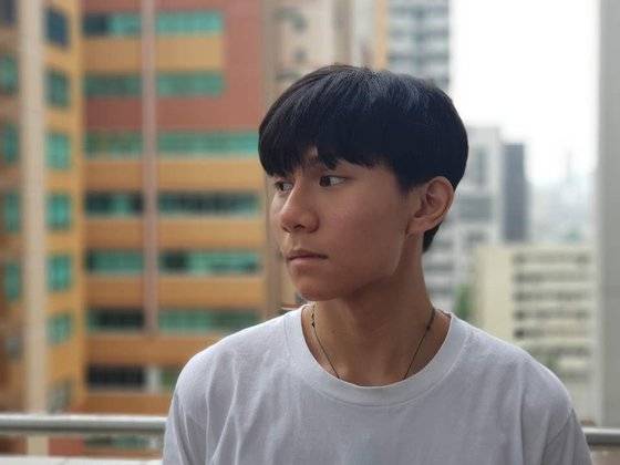 홍콩침례대학교(HKBU) 총학생대표 펑종신(方仲賢). 그는 홍콩 대학생 집회를 주도적으로 이끌고 있다 박성훈 기자