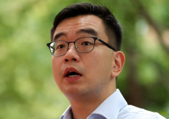 Yan Ho Lai, a member and former convenor of Civil Human Rights Front organizing the demonstrations in Hong Kong sits for an interview at the Kyunghyang Shinmun office. Kim Jeong-keun, Senior Reporter