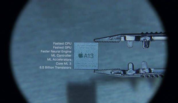 신형 아이폰11에 A13 바이오닉 칩셋이 적용됐다.(사진=애플)