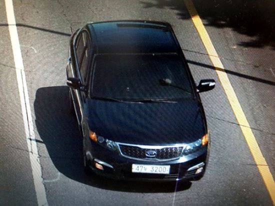 경남 창원시 용원동 뺑소니사고 CCTV 화면. 장현덕씨 제공