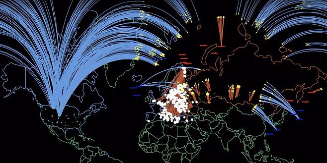 ‘플랜 A’라는 제목의 핵전쟁 시뮬레이션 이미지.(사진=프린스턴대)