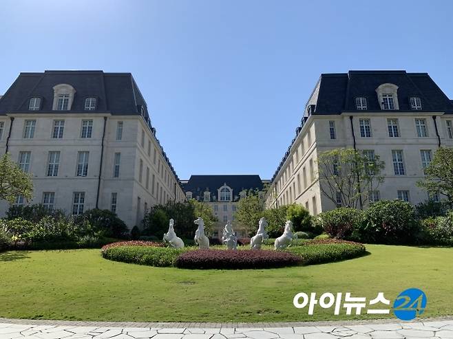 중국 관둥성 둥관시에 위치한 화웨이 옥스 혼 R&D 캠퍼스 전경