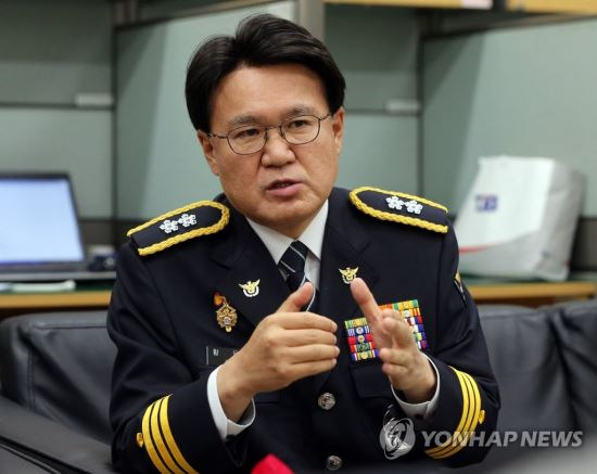 황운하 대전지방경찰청장. 연합뉴스