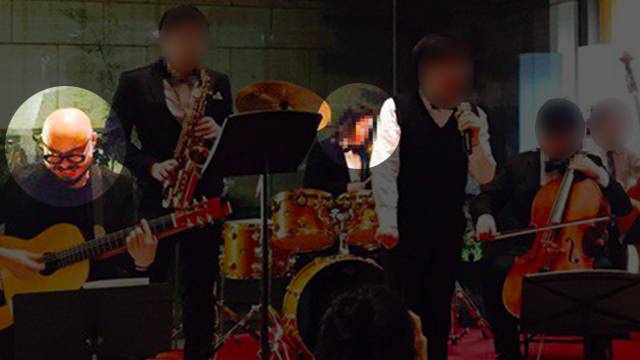 지난 평창 동계 스페셜올림픽 예술감독이자 나경원 원내대표 딸 김 모 씨의 성신여대 입시 특혜 의혹 당사자인 이병우 교수가(좌측) 김 씨와(오른쪽) 함께 2014년 뉴욕 UN 본부에서 특별 공연을 하고 있다.