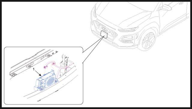 현대자동차의 소형 SUV 전기차 '코나 일렉트릭'에 장착된 VESS 스피커. 현대차 제공