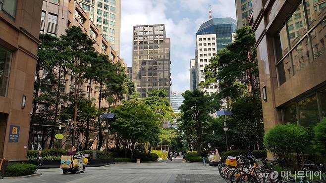 목동 트라팰리스 내 공개공지 모습/사진= 박미주 기자