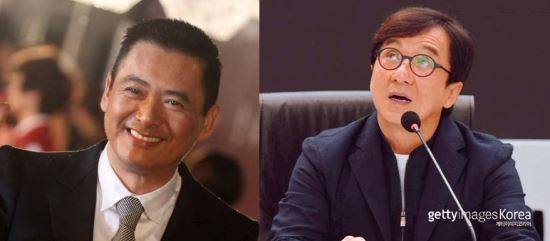 오른쪽에 주윤발(저우룬파) 왼쪽에 성룡(청룽). 자카르타포스트. 게티이미지뱅크
