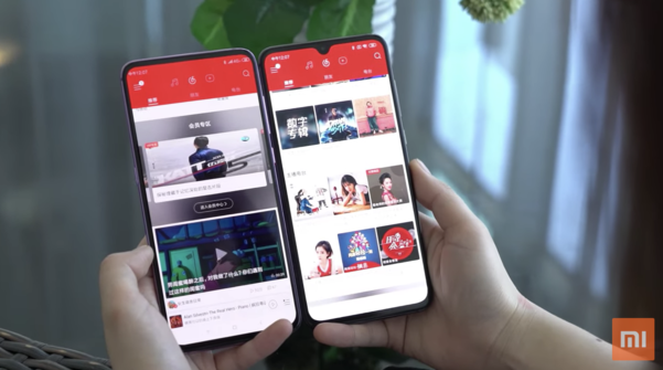 샤오미가 지난 6월 회사 유튜브 공식 채널을 통해 공개한 언더 디스플레이 카메라 기술. 왼쪽 스마트폰 화면에 노치가 사라진 모습을 확인할 수 있다. /샤오미 유튜브 캡처