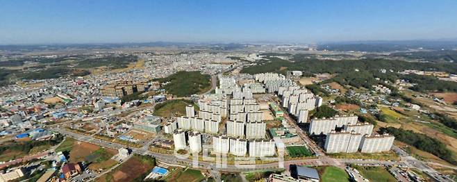 미분양 관리지역으로 지정된 평택시 전경(사진=네이버 항공사진 캡처)