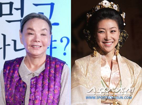 김수미와 '자명고' 출연 당시 성현아. 사진=스포츠조선DB, 연합뉴스