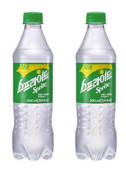 초록색 페트병에서 투명 페트병으로 바꾼 코카콜라 ‘스프라이트’.(사진=코카콜라)