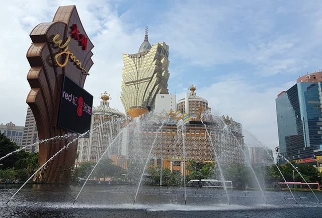 ▲마카오의 상징 리스보아, 그랜드 리스보아 호텔 전경. ⓒ프레시안