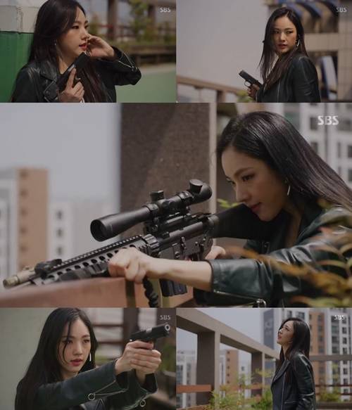 배우 박아인이 킬러 릴리의 인간적인 면모를 드러내며 캐릭터의 매력을 배가시켰다. 사진=SBS <배가본드> 방송캡처