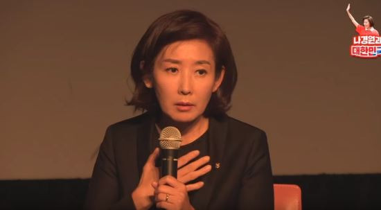 나경원 원내대표 유튜브 화면 캡처