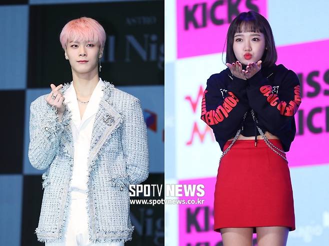 ▲ 건강상의 이유로 활동을 중단한 아스트로 문빈(왼쪽)-위키미키 최유정. ⓒ곽혜미 기자