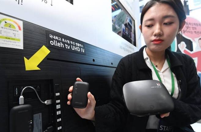 이노피아테크가 KT에 납품하는 초소형 무선 셋톱박스(M770)