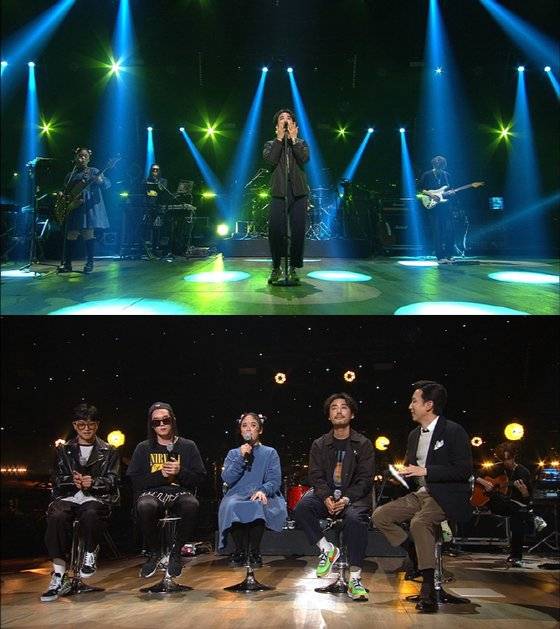 ‘유희열의 스케치북’에 출연한 아도이. ’처음엔 제작진이 영어 노래 부르는 밴드는 없다며 걱정했는데 벌써 4번이나 나갔다“며 ’선입견을 하나씩 깨나가고 싶다“고 말했다. [사진 KBS]