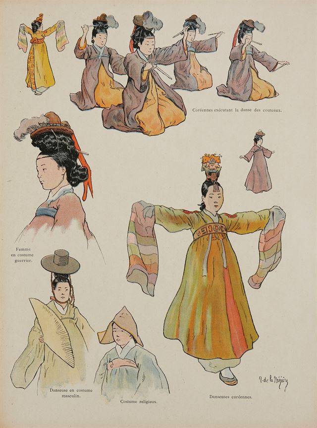 프랑스 화가 조세프 드 라 네지에르가 그린 궁중 무희의 모습(l’Extreme Orient en Image, 1903). 저자 소장