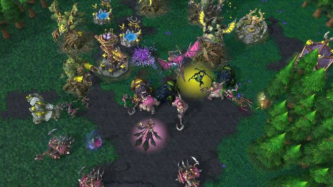 '워크래프트3: 리포지드' 나이트엘프 진영 스크린샷.