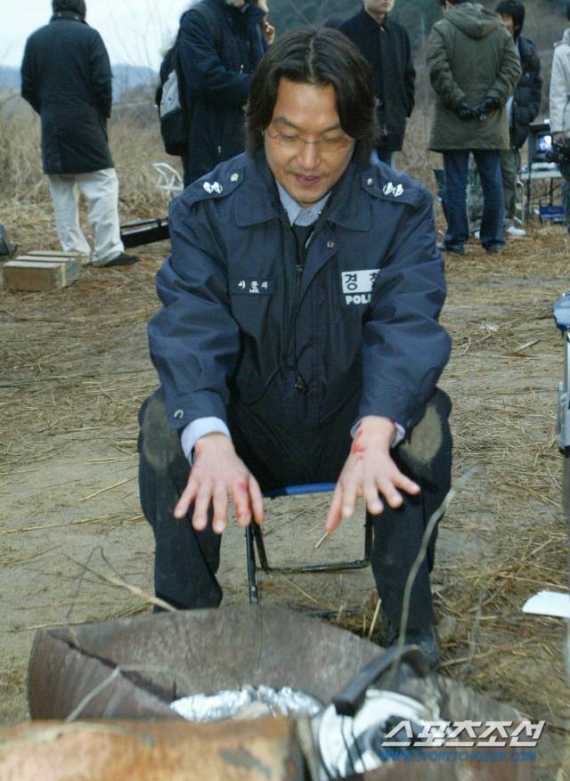 2006년 영화 '구타유발자들' 촬영현장 배우 한석규
