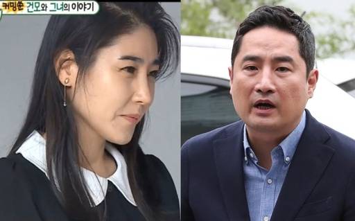 김건모의 아내 장지연(왼쪽), 강용석 변호사.