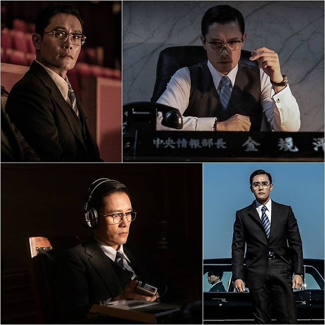 이병헌이 맡은 김규평은 1979년 독재정권의 말기를 누리는 박통(이성민 분)의 곁을 지키는 권력의 2인자이자 중앙정보부장이다. 언제나 박통에게 충성하지만 마음 속 깊은 곳에선 박통의 행보를 우려하고 있는 인물로, 충성심과 본심 사이에서 흔들린다. (사진=㈜하이브미디어코프, ㈜젬스톤픽처스 제공)