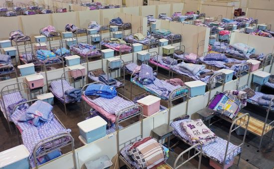 중국 우한에서 문화센터를 개조해 만든 경증환자 수용 병원.신화연합뉴스