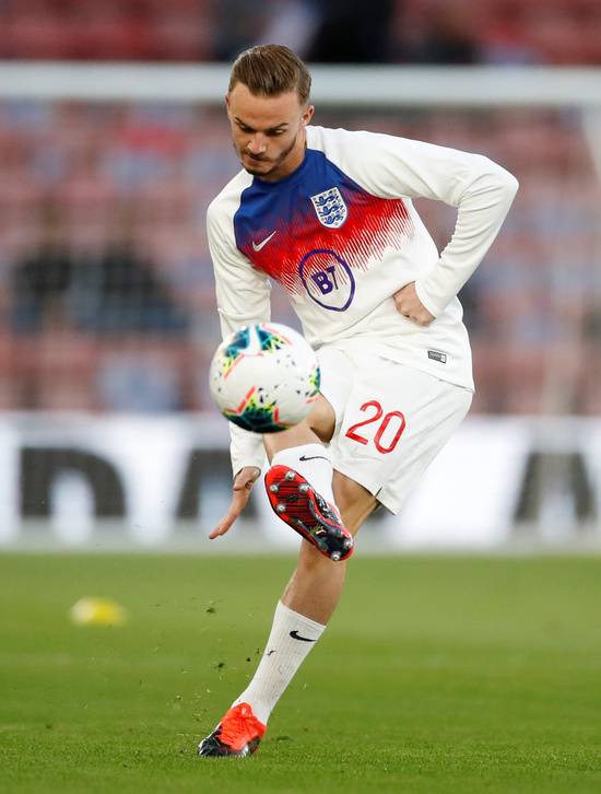 레스터 시티와 잉글랜드 축구 국가대표팀의 미드필더 제임스 매디슨. /사진=로이터