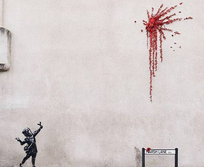 뱅크시 벽화(사진=SNS)