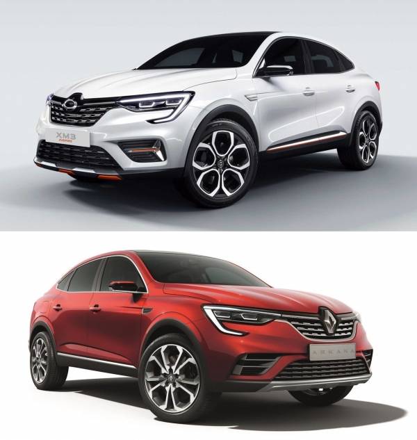 르노삼성 'XM3' (상), 르노 '아르카나' (하)