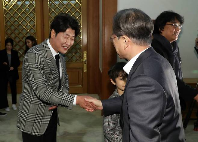 영화 '기생충'팀 20일 청와대 오찬 / 사진=뉴시스