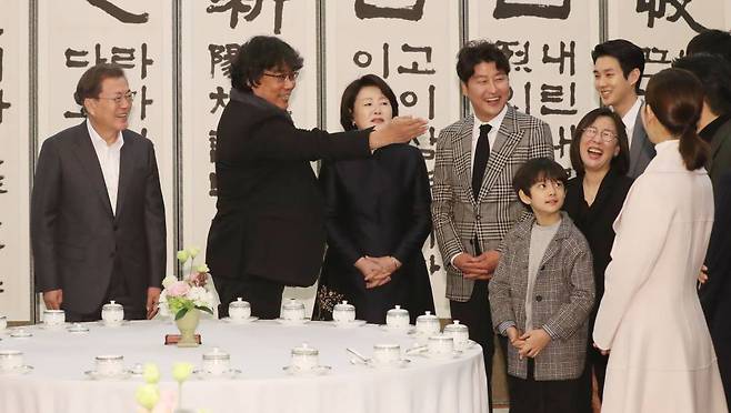 영화 '기생충'팀 20일 청와대 오찬 / 사진=뉴시스