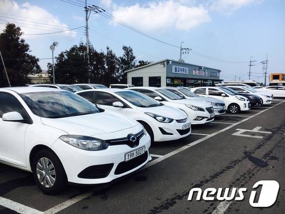제주 한 렌터카업체 차고지(뉴스1 DB) © News1