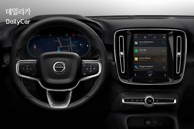 볼보, XC40 전기차 인포테인먼트 시스템