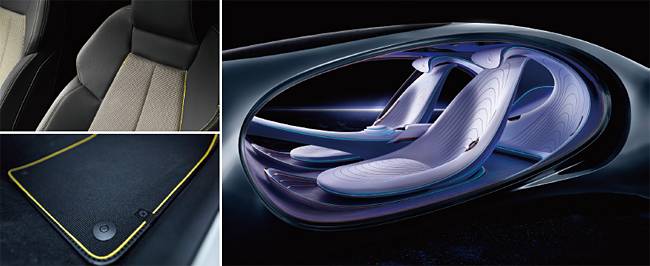 왼쪽 위에서부터 시계방향으로 아우디 A3, 메르세데스-벤츠 비전 AVTR, 볼보 XC60. 사진 각 사