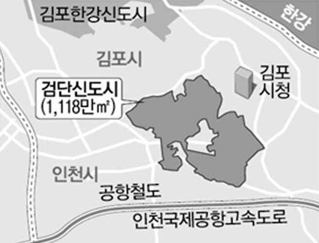 인천 검단신도시 위치도 [자료 = 매경DB]