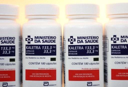 HIV, 에이즈 치료제인 칼레트라가 진열돼 있다./사진제공=AFP