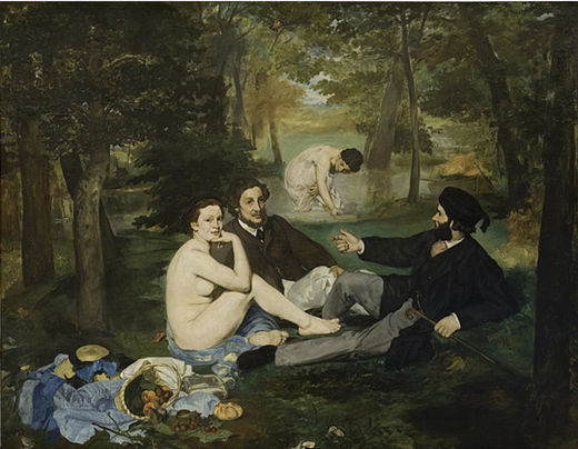 마네 ‘풀밭 위의 점심 식사’ 1863년, 오르세 미술관.