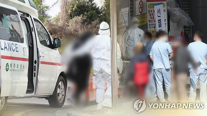 제주 입국한 2명 확진 (CG) [연합뉴스TV 제공]