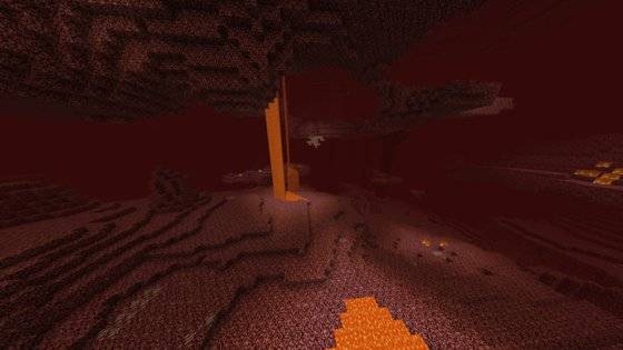 네더는 불타오르는 용암과 위험한 몹이 가득하고 떨어지면 즉사하는 스릴 있는 세상이다.