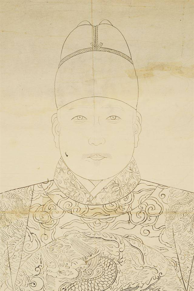 마지막 어진화사 김은호(金殷鎬ㆍ1892-1979)가 그린 세조 어진. 1935년 창덕궁 선원전(璿源殿)의 어진을 모사할 당시의 초본이다. 국립고궁박물관 제공