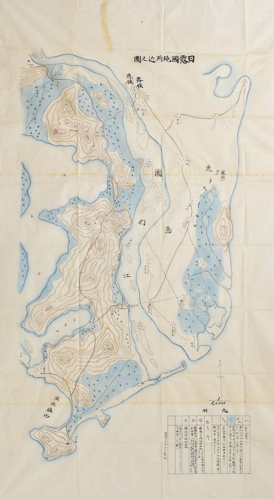 이순신 활약했던 '녹둔도' 실측 근대지도 첫 공개 (서울=연합뉴스) 해군사관학교는 26일 두만강 하구에 위치한 '녹둔도(鹿屯島)' 실측 근대지도를 공개했다. 2020.4.26 [해군사관학교 제공]